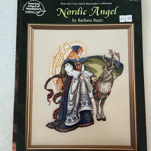 Vintage Barbara Baatz Angel Collection Cross Stitch Books Lot of 6 by ASN Unused - Picture 6 of 10